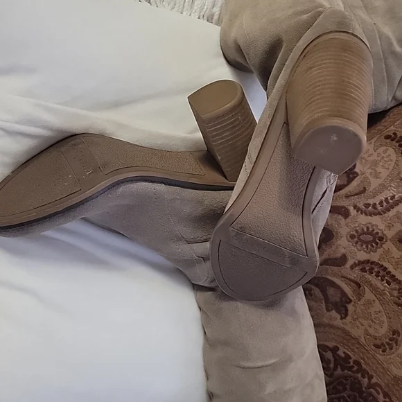 Franco Sarto long boots size 9 elegant excellent condition color tan - Picture 14 of 17